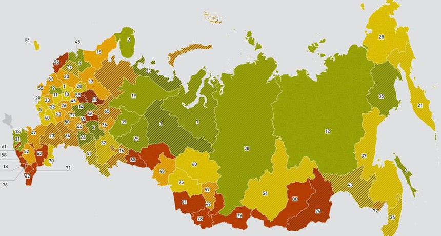 Экономическое состояние регионов России за 1 полугодие 2022 г.